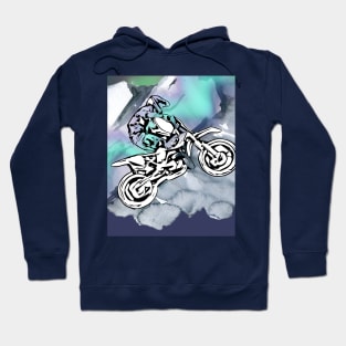 DIRT BIKE DAD WINTER MOUNTAINS NORDIC NATURE Hoodie